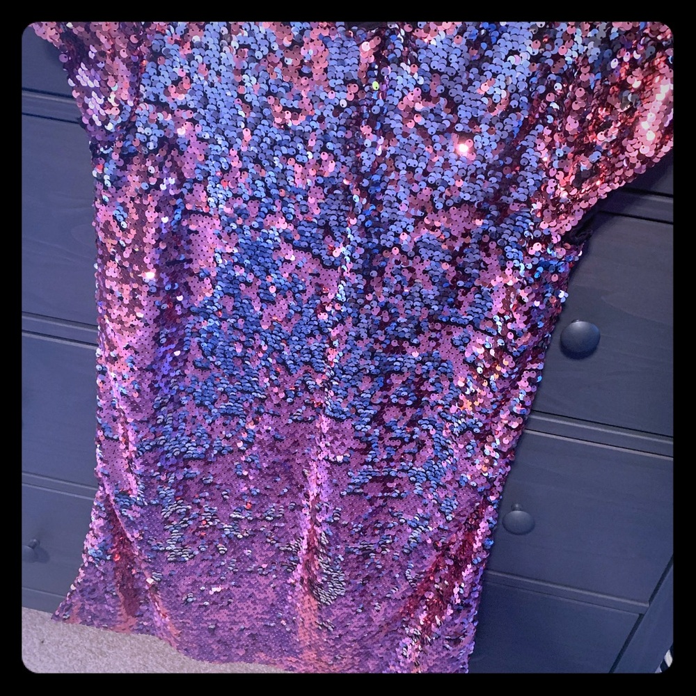 Girl’s sequence sack dress